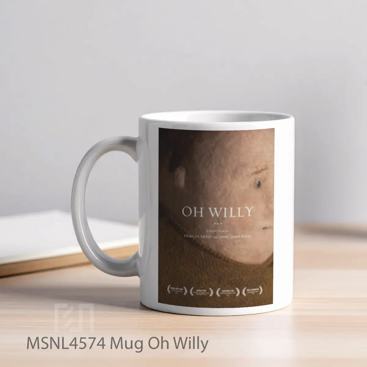 Mug Oh Willy Gelas Keramik Tema Film MSNL4574 - Tampak Kiri