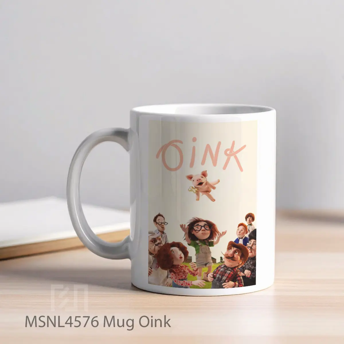 Mug Oink Gelas Keramik Tema Film MSNL4576 - Tampak Kiri
