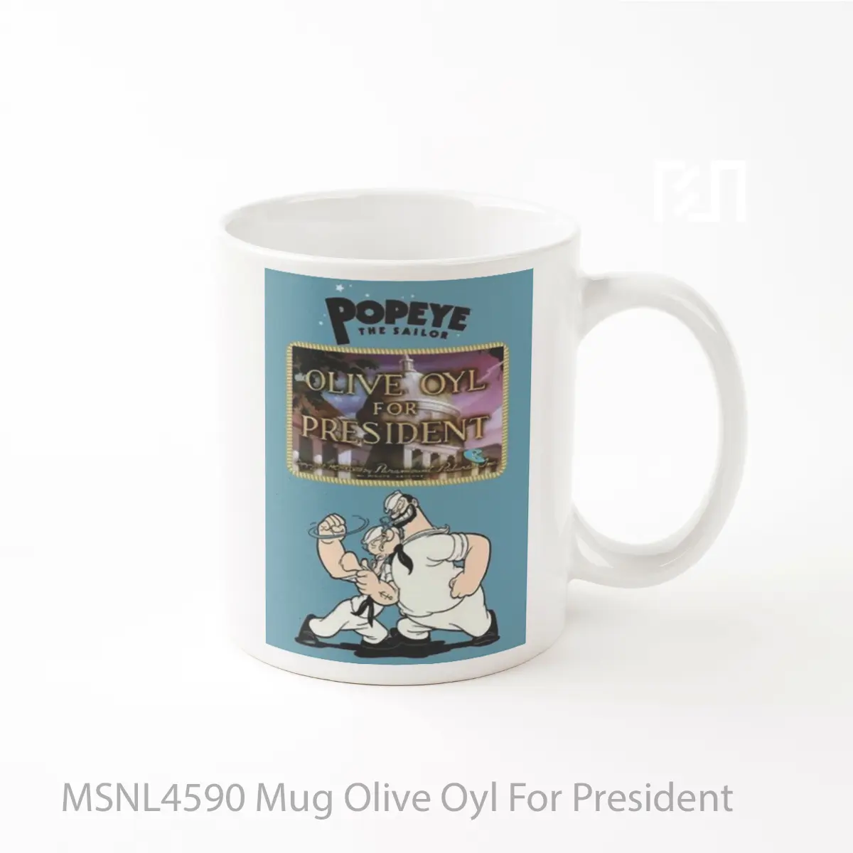 Mug Olive Oyl For President Gelas Keramik Tema Film MSNL4590