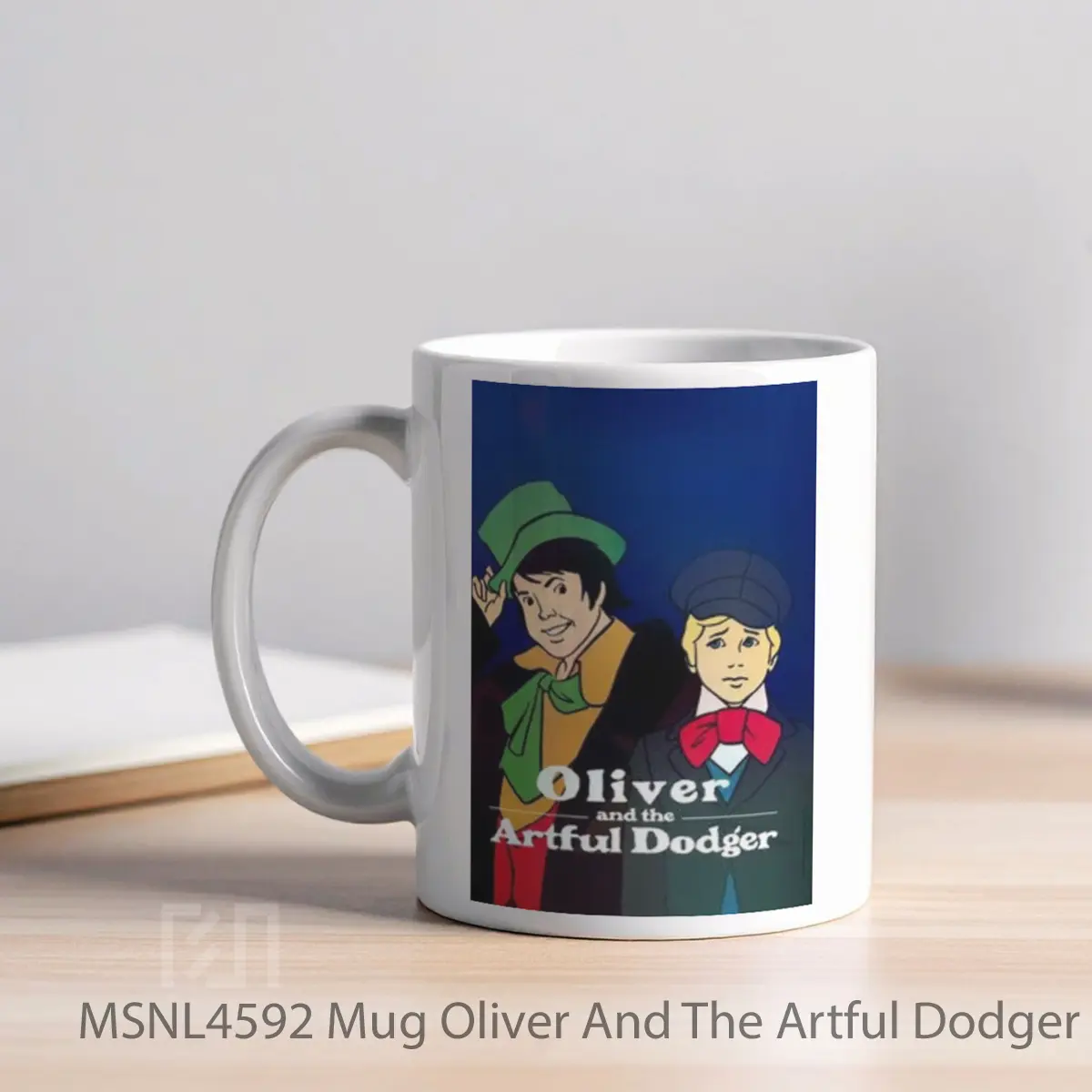 Mug Oliver And The Artful Dodger Gelas Keramik Tema Film MSNL4592 - Tampak Kiri