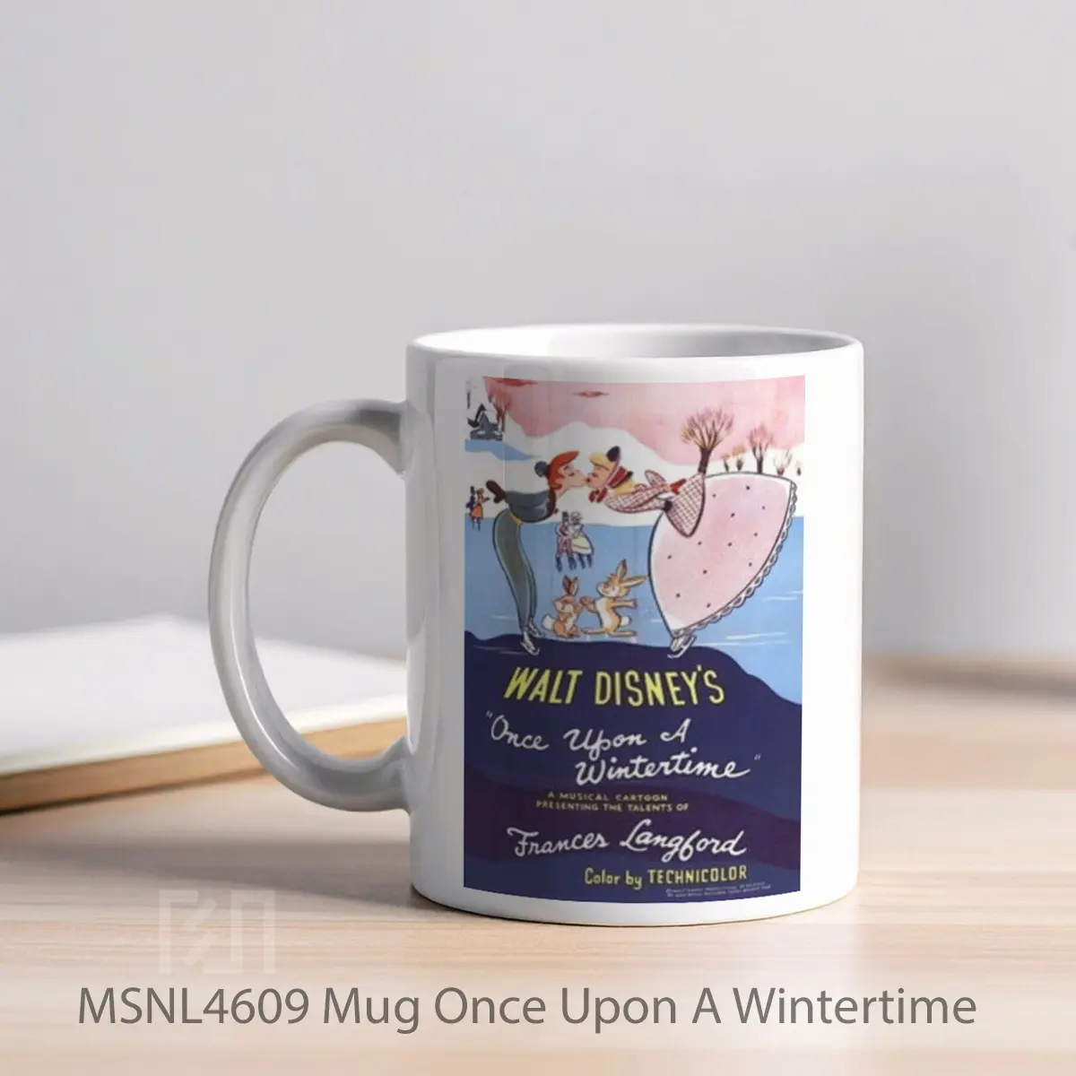 Mug Once Upon A Wintertime Gelas Keramik Tema Film MSNL4609 - Tampak Kiri