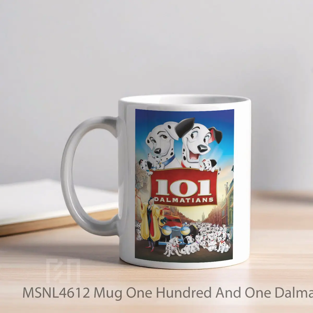 Mug One Hundred And One Dalmatians Gelas Keramik Tema Film MSNL4612 - Tampak Kiri