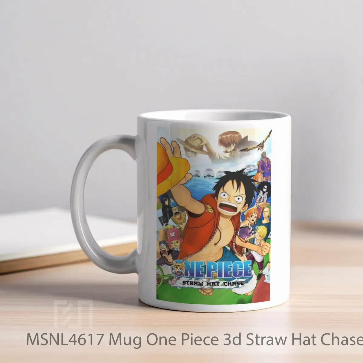 Mug One Piece 3d Straw Hat Chase Gelas Keramik Tema Film MSNL4617 - Tampak Kiri