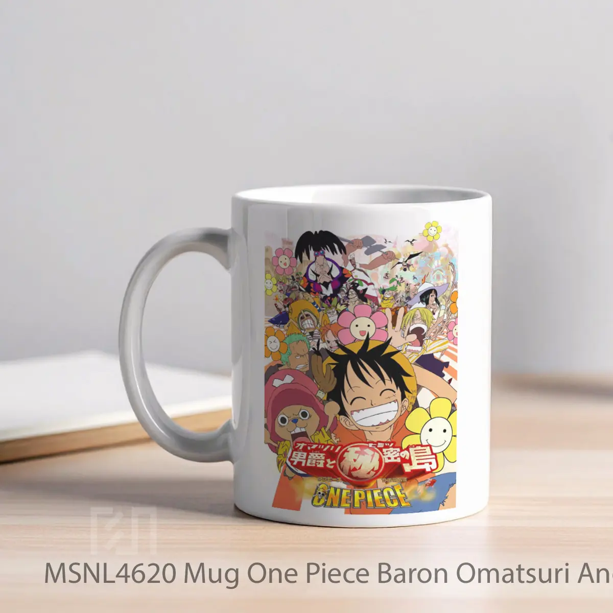 Mug One Piece Baron Omatsuri And The Secret Island Gelas Keramik Tema Film MSNL4620 - Tampak Kiri