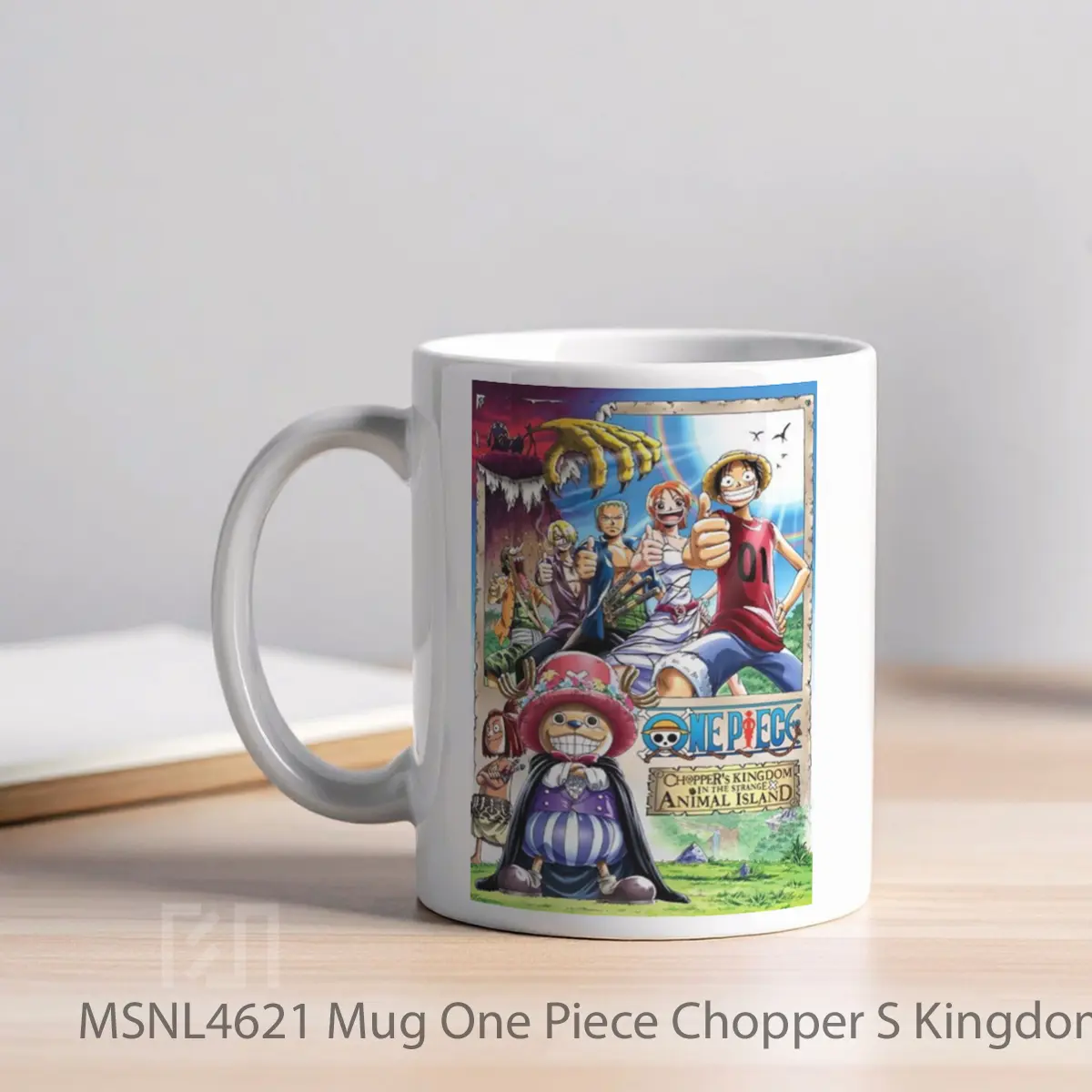 Mug One Piece Chopper S Kingdom On The Island Of Strange Animals Gelas Keramik Tema Film MSNL4621 - Tampak Kiri