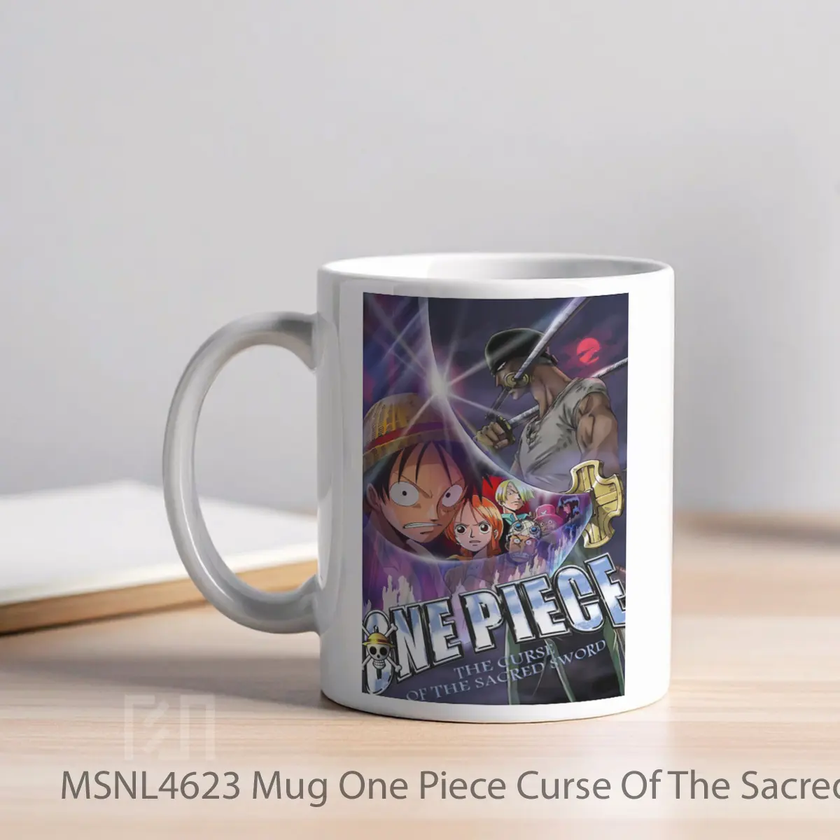Mug One Piece Curse Of The Sacred Sword Gelas Keramik Tema Film MSNL4623 - Tampak Kiri