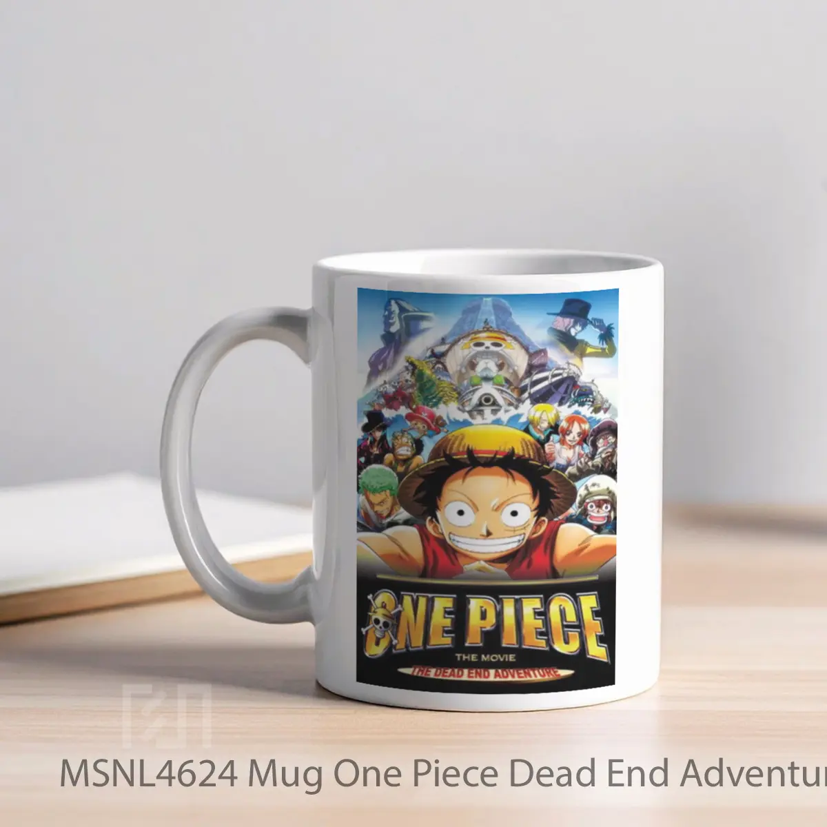 Mug One Piece Dead End Adventure Gelas Keramik Tema Film MSNL4624 - Tampak Kiri