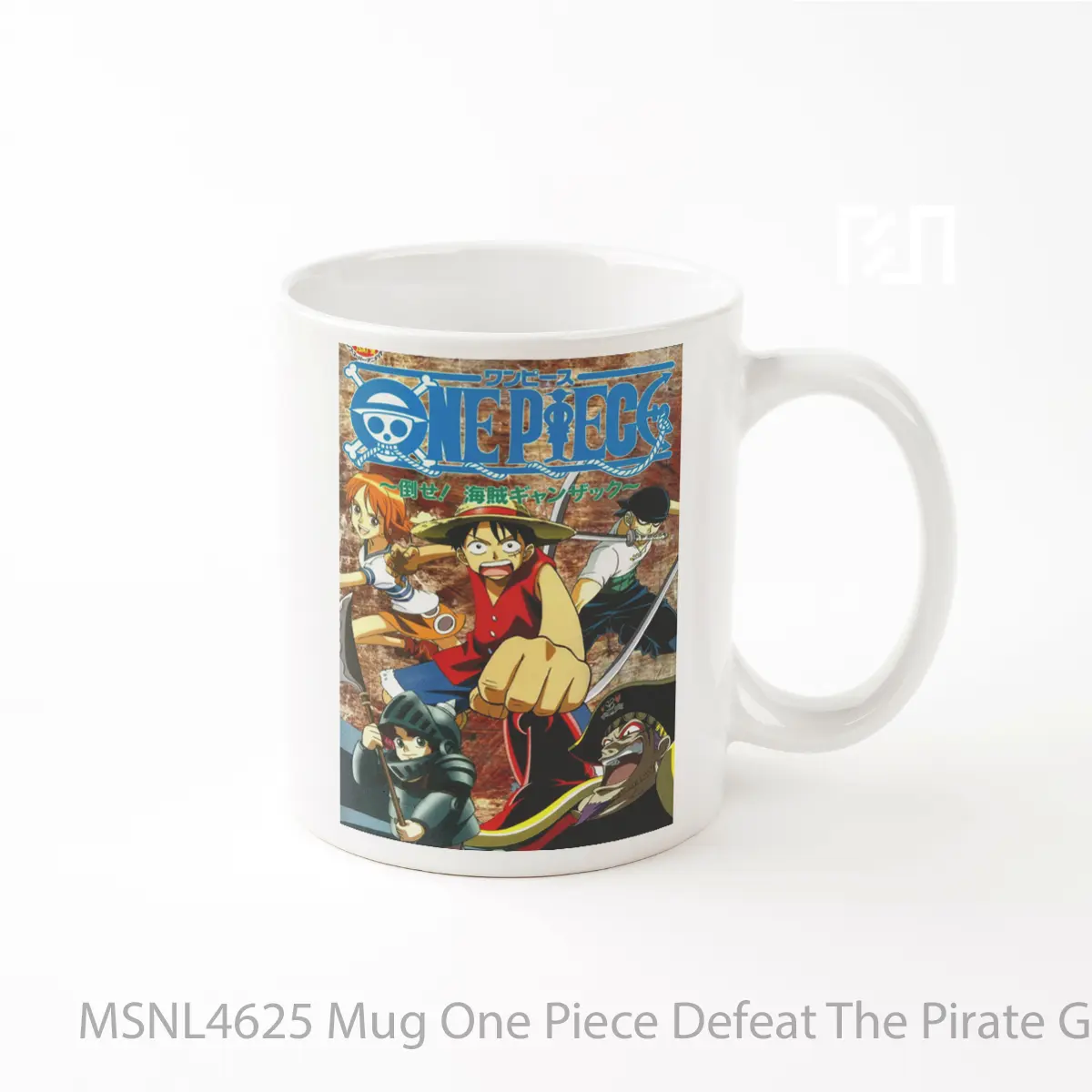 Mug One Piece Defeat The Pirate Ganzack Gelas Keramik Tema Film MSNL4625