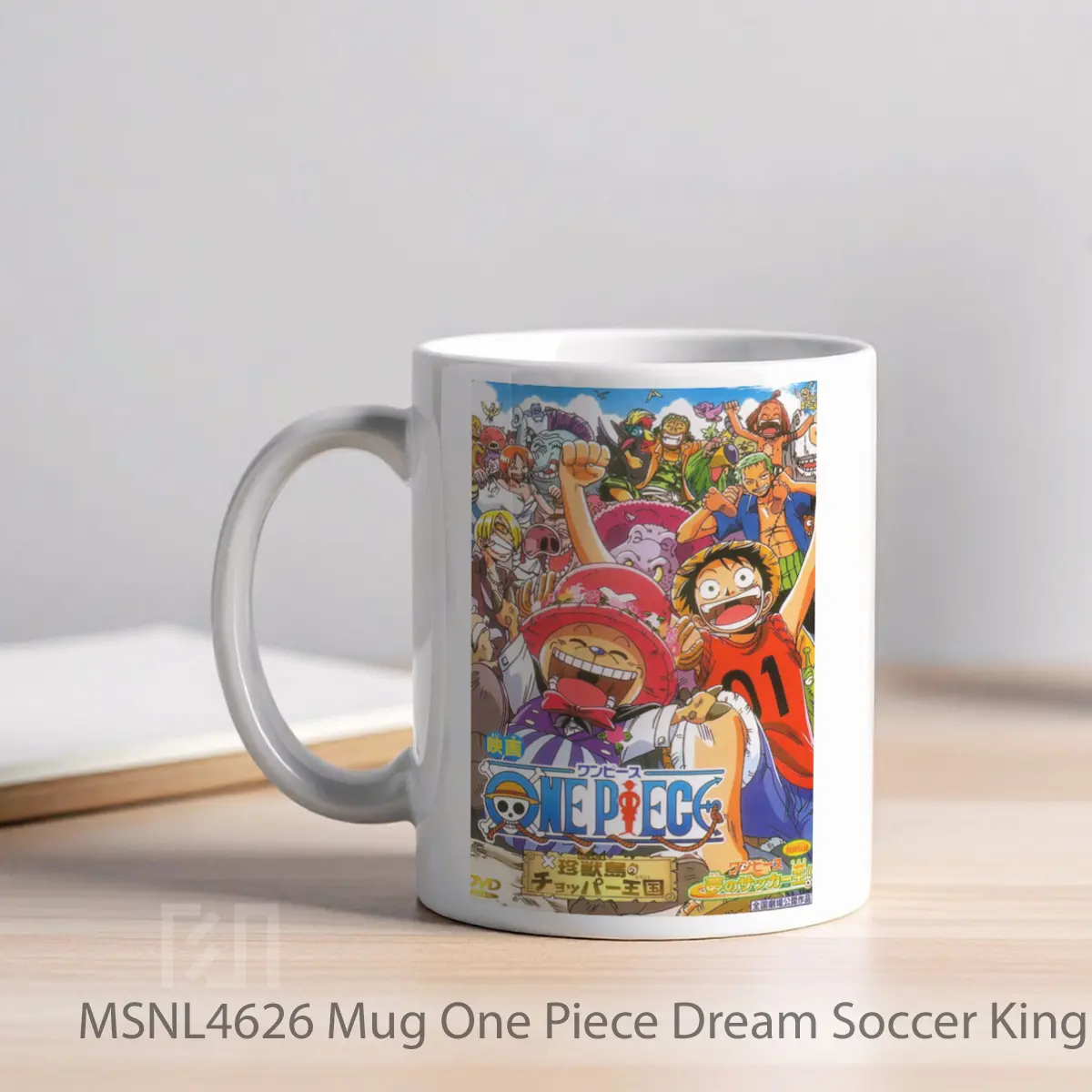 Mug One Piece Dream Soccer King Gelas Keramik Tema Film MSNL4626 - Tampak Kiri