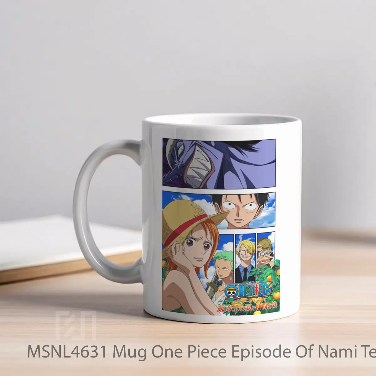 Mug One Piece Episode Of Nami Tears Of A Navigator And The Bonds Of Friends Gelas Keramik Tema Film MSNL4631 - Tampak Kiri