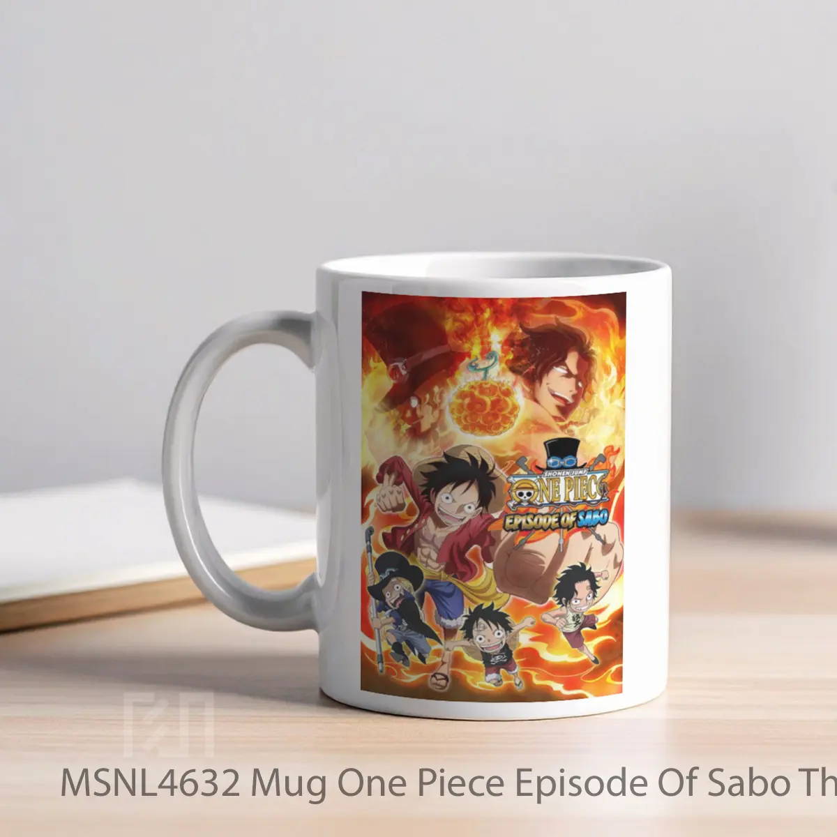 Mug One Piece Episode Of Sabo The Three Brothers Bond The Miraculous Reunion And The Inherited Will Gelas Keramik Tema Film MSNL4632 - Tampak Kiri
