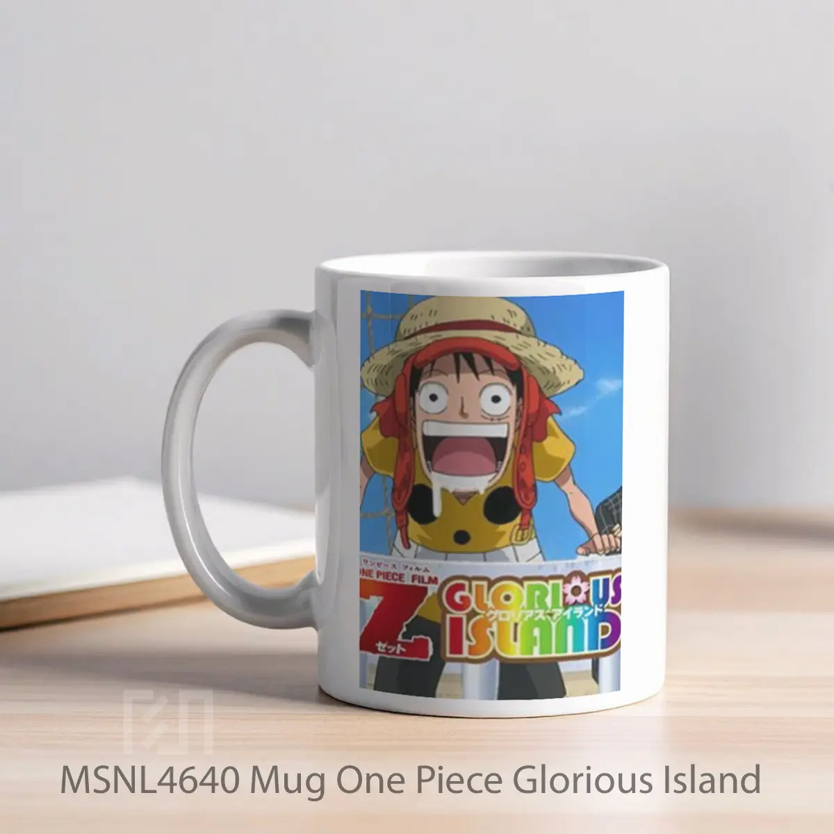 Mug One Piece Glorious Island Gelas Keramik Tema Film MSNL4640 - Tampak Kiri