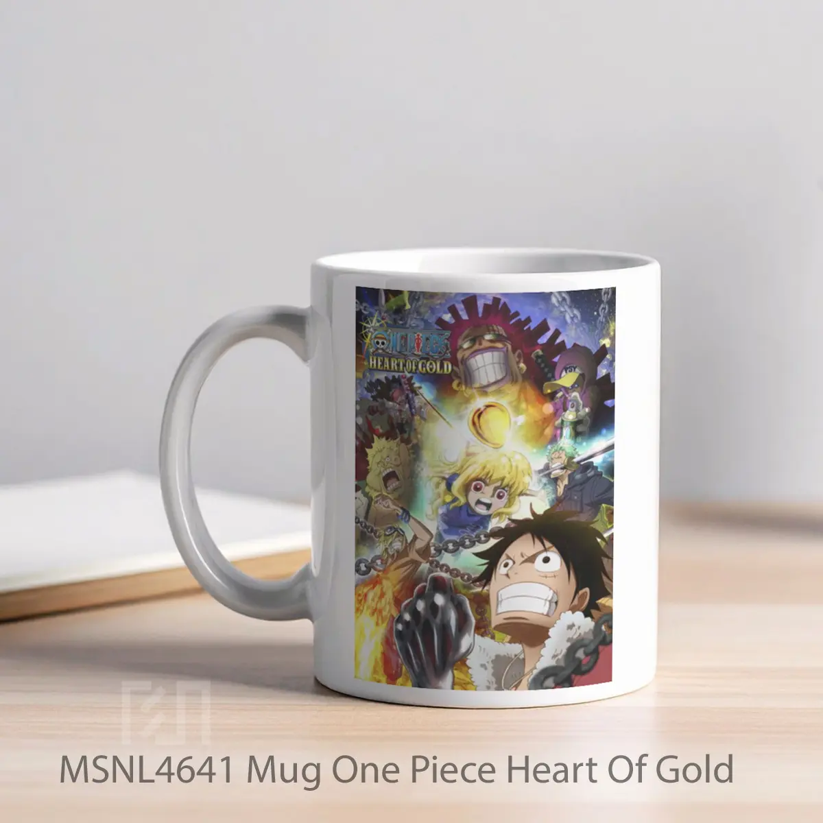 Mug One Piece Heart Of Gold Gelas Keramik Tema Film MSNL4641 - Tampak Kiri