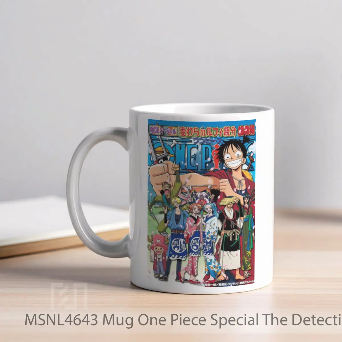 Mug One Piece Special The Detective Memoirs Of Chief Straw Hat Luffy Gelas Keramik Tema Film MSNL4643 - Tampak Kiri