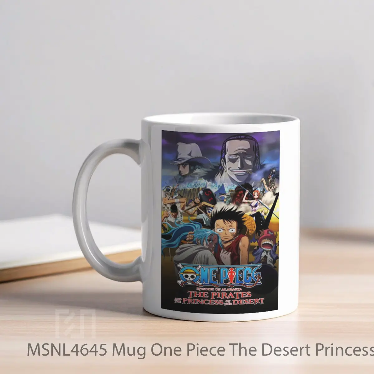 Mug One Piece The Desert Princess And The Pirates Adventure In Alabasta Gelas Keramik Tema Film MSNL4645 - Tampak Kiri