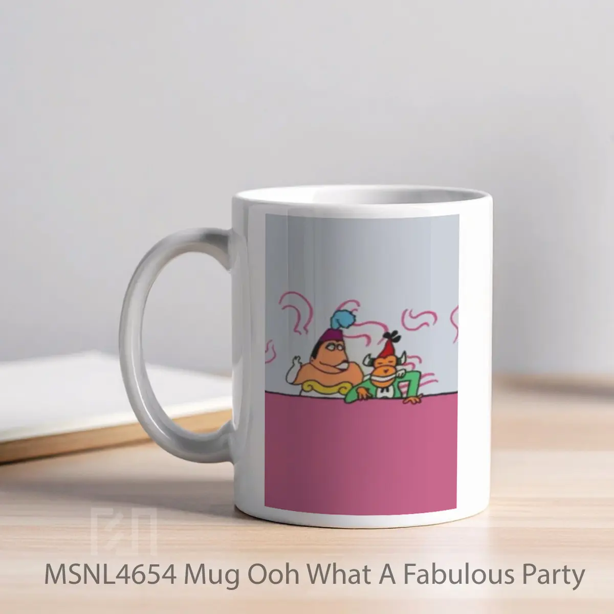 Mug Ooh What A Fabulous Party Gelas Keramik Tema Film MSNL4654 - Tampak Kiri