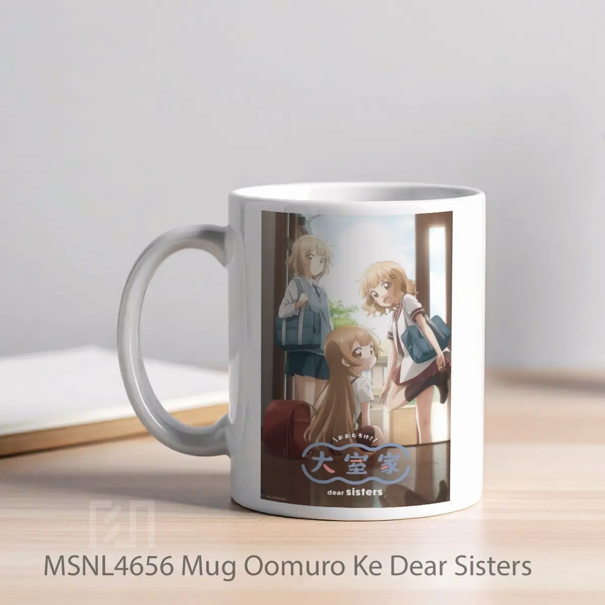 Mug Oomuro Ke Dear Sisters Gelas Keramik Tema Film MSNL4656 - Tampak Kiri