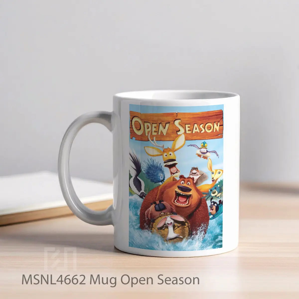 Mug Open Season Gelas Keramik Tema Film MSNL4662 - Tampak Kiri