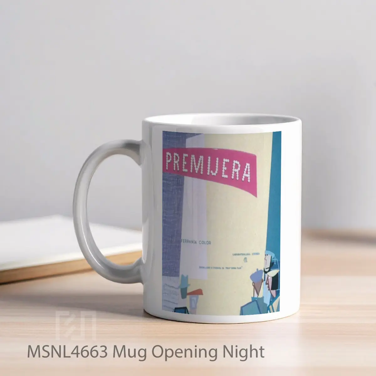 Mug Opening Night Gelas Keramik Tema Film MSNL4663 - Tampak Kiri