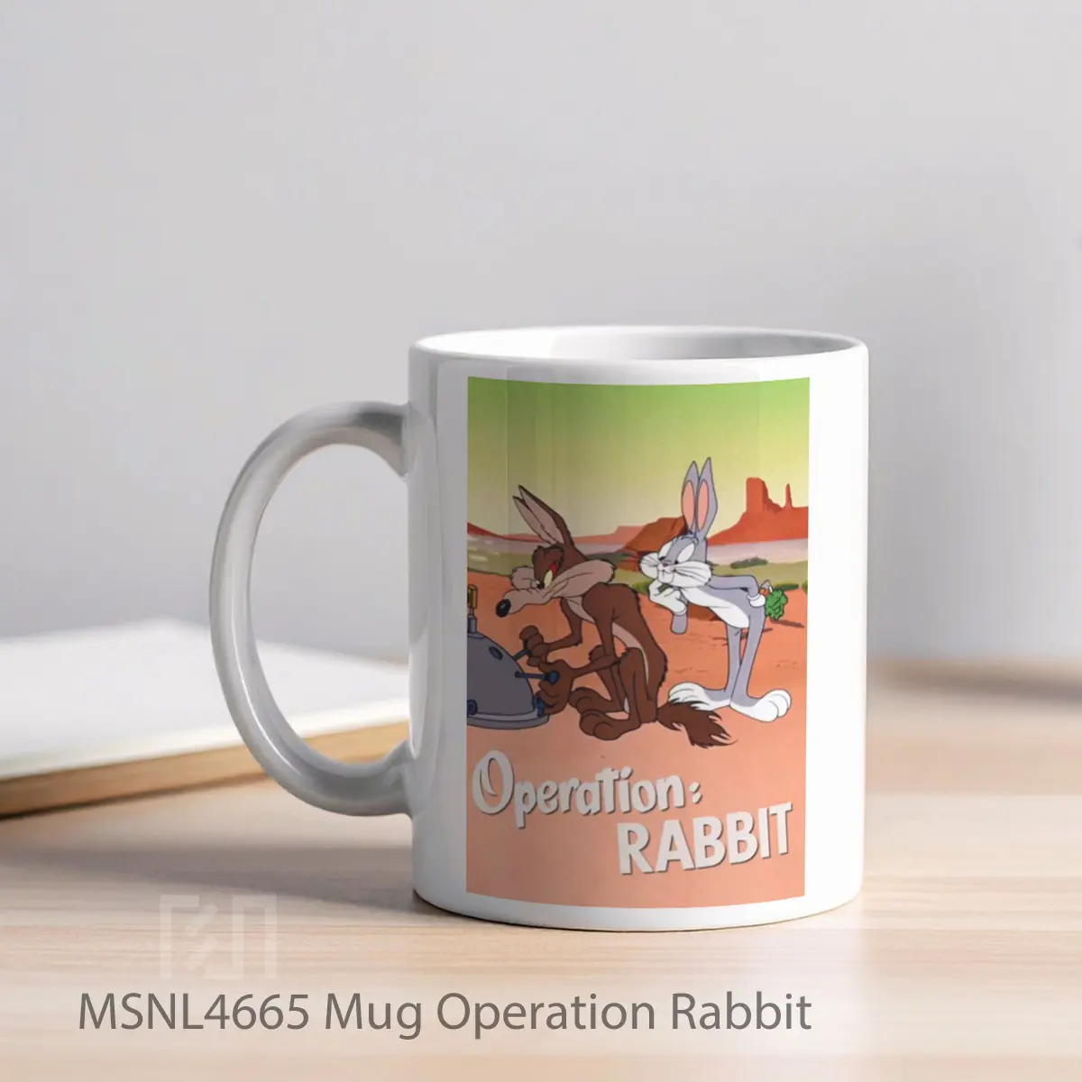 Mug Operation Rabbit Gelas Keramik Tema Film MSNL4665 - Tampak Kiri