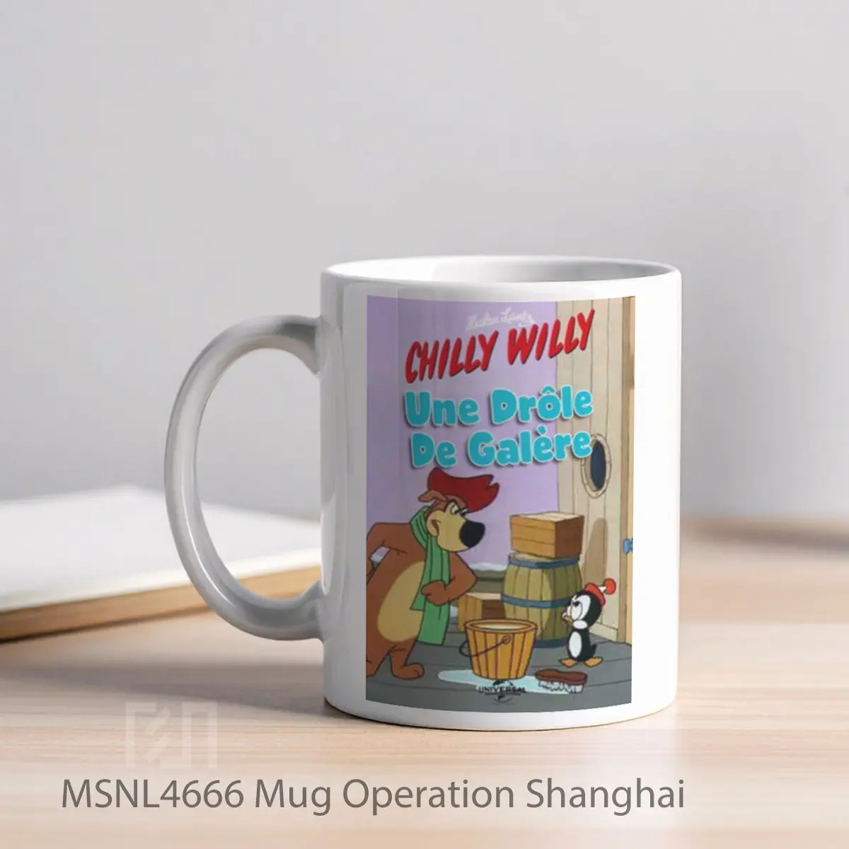 Mug Operation Shanghai Gelas Keramik Tema Film MSNL4666 - Tampak Kiri