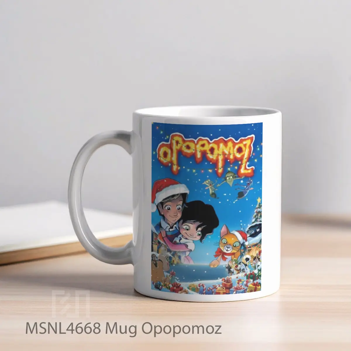 Mug Opopomoz Gelas Keramik Tema Film MSNL4668 - Tampak Kiri