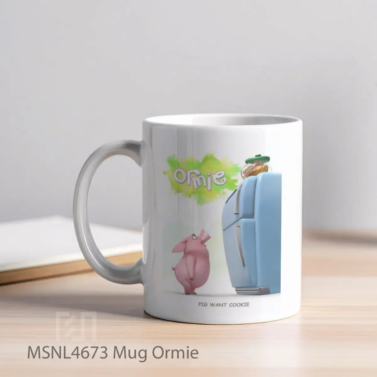 Mug Ormie Gelas Keramik Tema Film MSNL4673 - Tampak Kiri