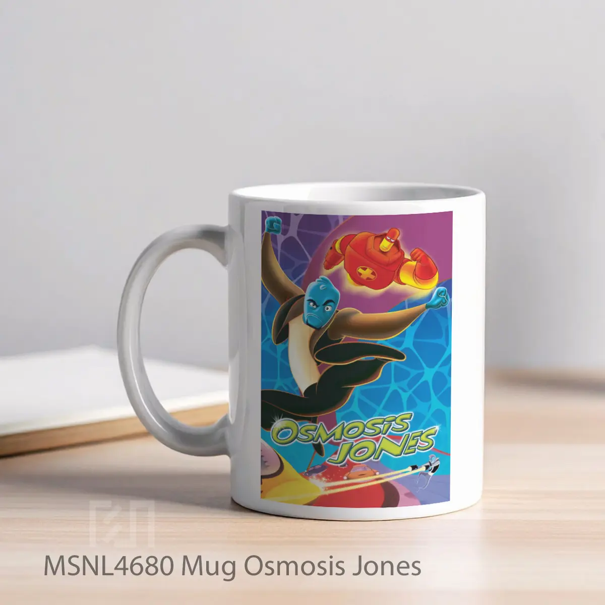 Mug Osmosis Jones Gelas Keramik Tema Film MSNL4680 - Tampak Kiri