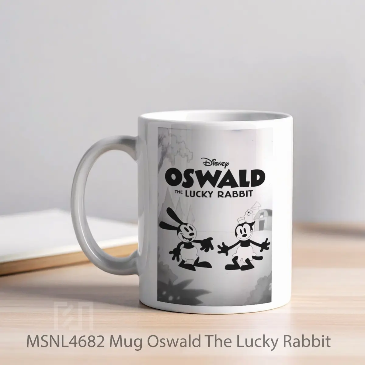 Mug Oswald The Lucky Rabbit Gelas Keramik Tema Film MSNL4682 - Tampak Kiri