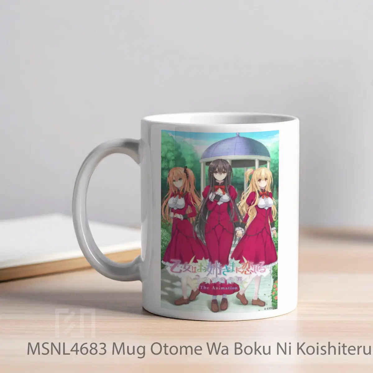 Mug Otome Wa Boku Ni Koishiteru Trinkle Stars The Animation Gelas Keramik Tema Film MSNL4683 - Tampak Kiri