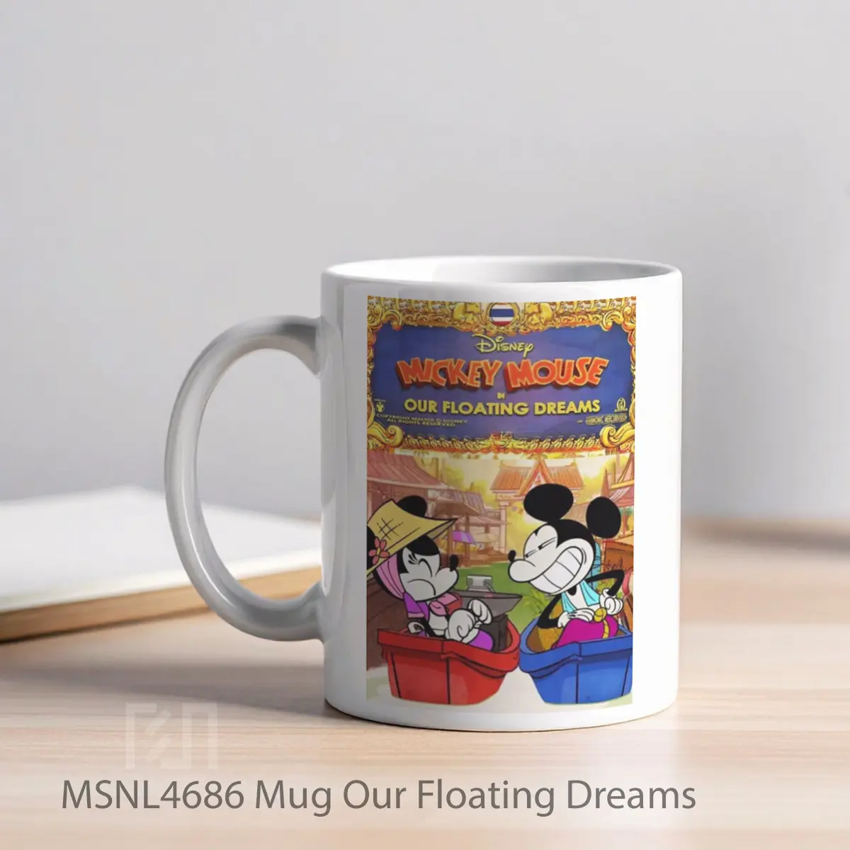Mug Our Floating Dreams Gelas Keramik Tema Film MSNL4686 - Tampak Kiri