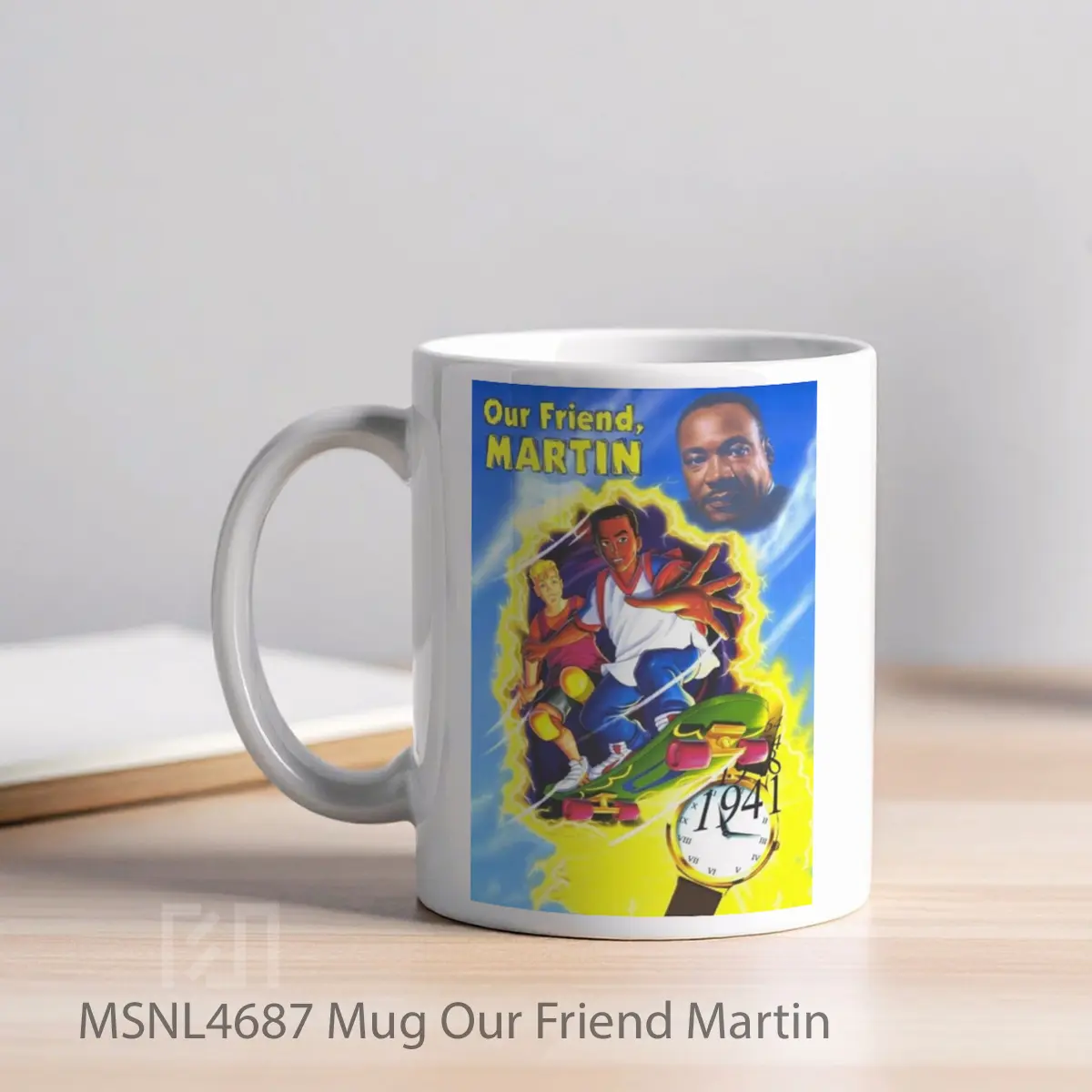 Mug Our Friend Martin Gelas Keramik Tema Film MSNL4687 - Tampak Kiri
