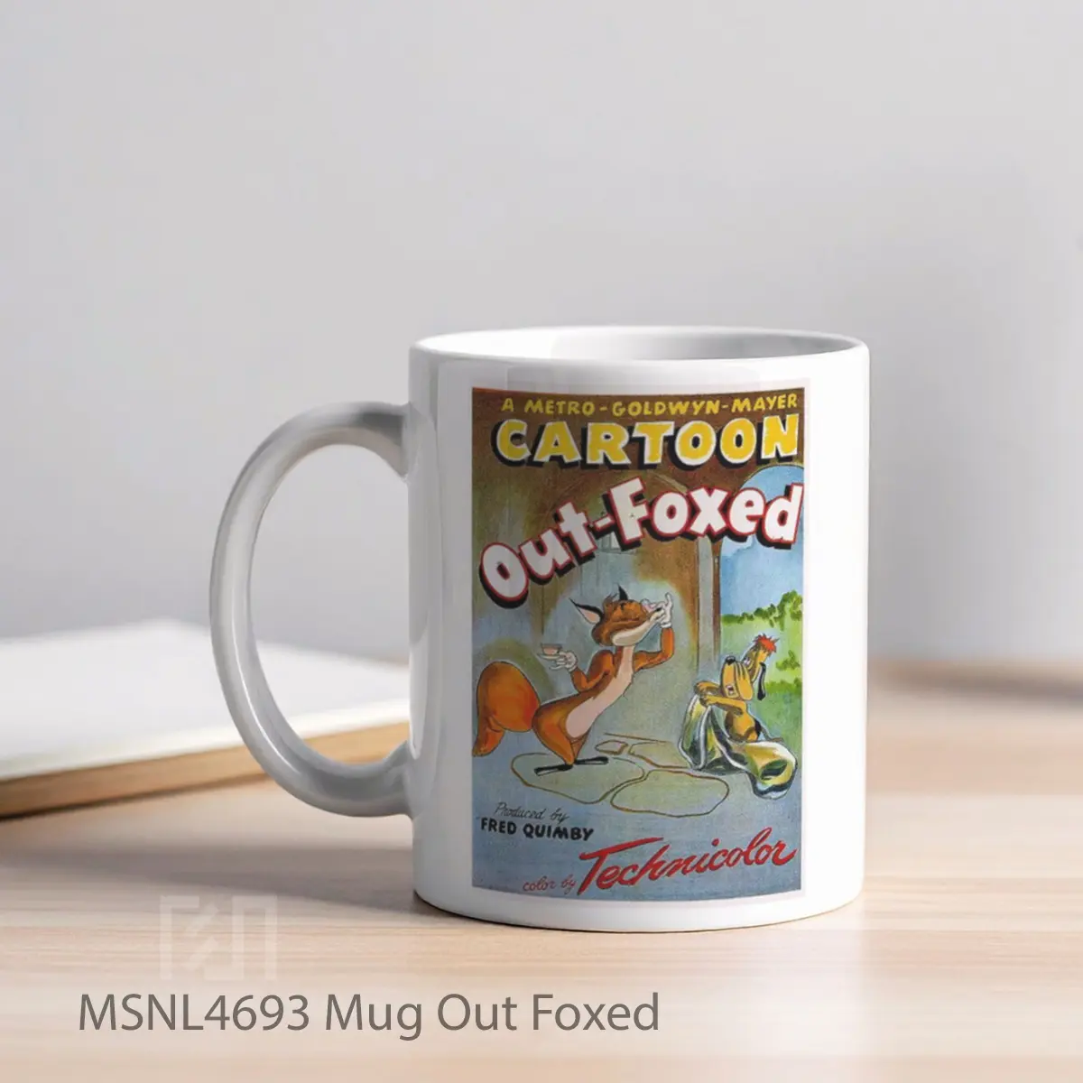 Mug Out Foxed Gelas Keramik Tema Film MSNL4693 - Tampak Kiri
