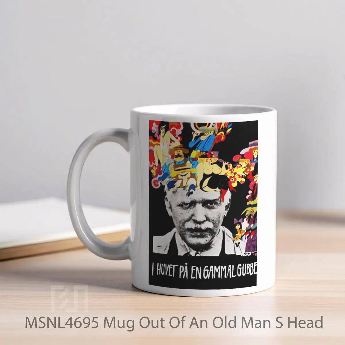 Mug Out Of An Old Man S Head Gelas Keramik Tema Film MSNL4695 - Tampak Kiri