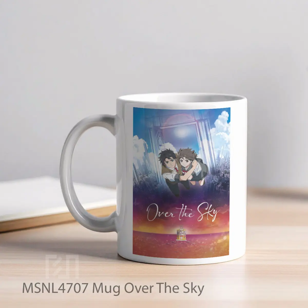 Mug Over The Sky Gelas Keramik Tema Film MSNL4707 - Tampak Kiri