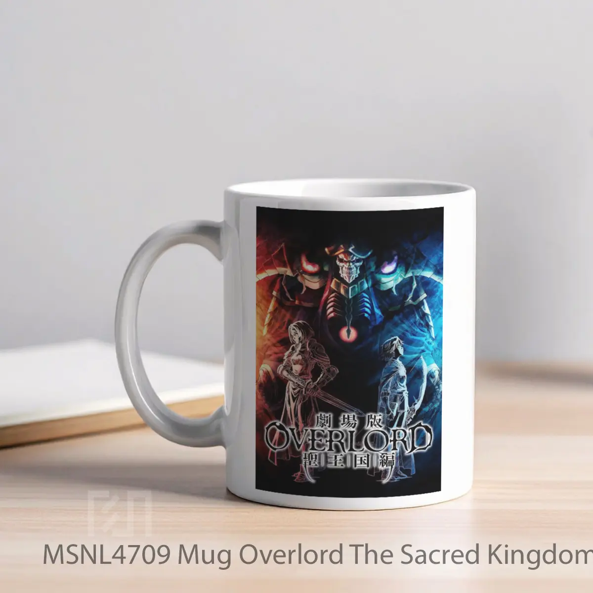 Mug Overlord The Sacred Kingdom Gelas Keramik Tema Film MSNL4709 - Tampak Kiri