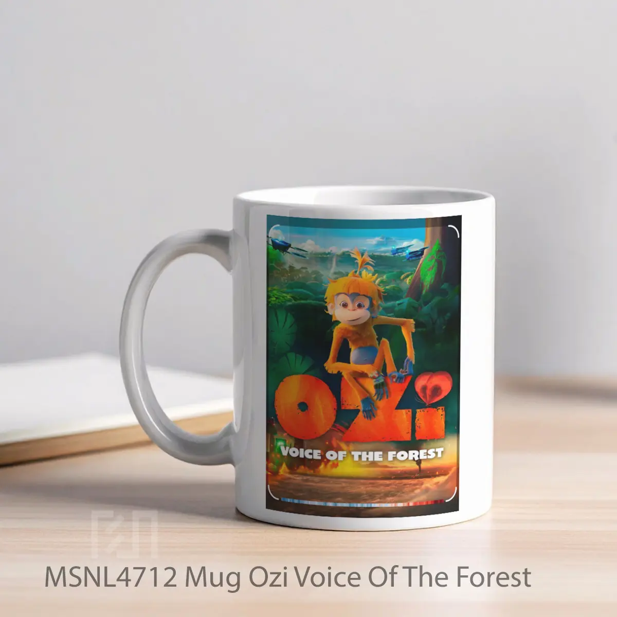 Mug Ozi Voice Of The Forest Gelas Keramik Tema Film MSNL4712 - Tampak Kiri