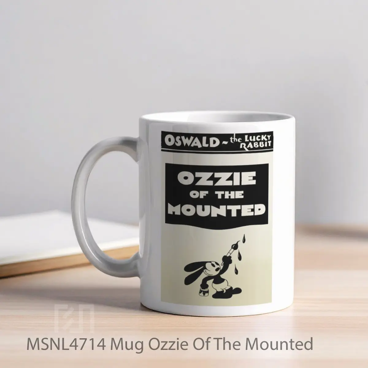 Mug Ozzie Of The Mounted Gelas Keramik Tema Film MSNL4714 - Tampak Kiri