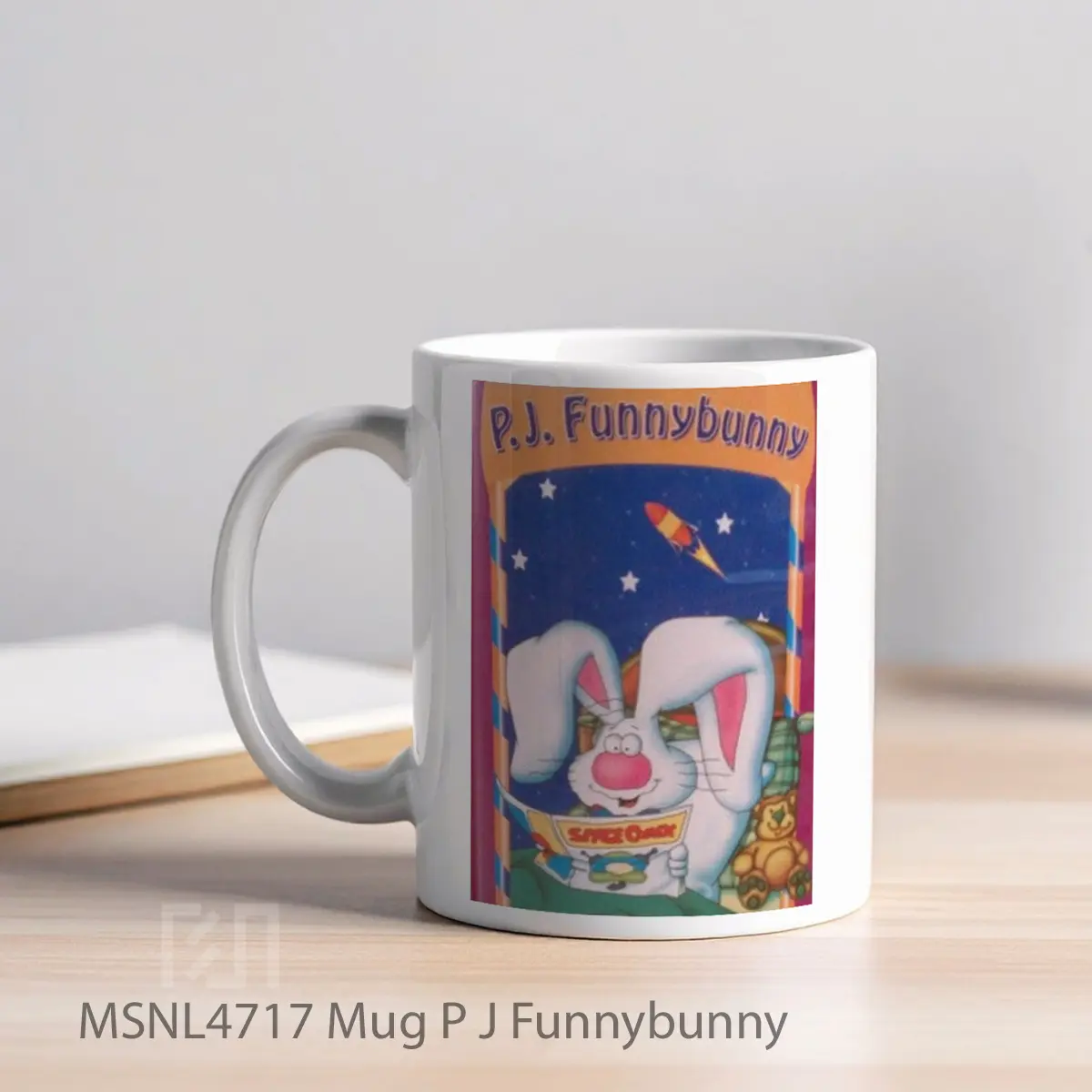 Mug P J Funnybunny Gelas Keramik Tema Film MSNL4717 - Tampak Kiri