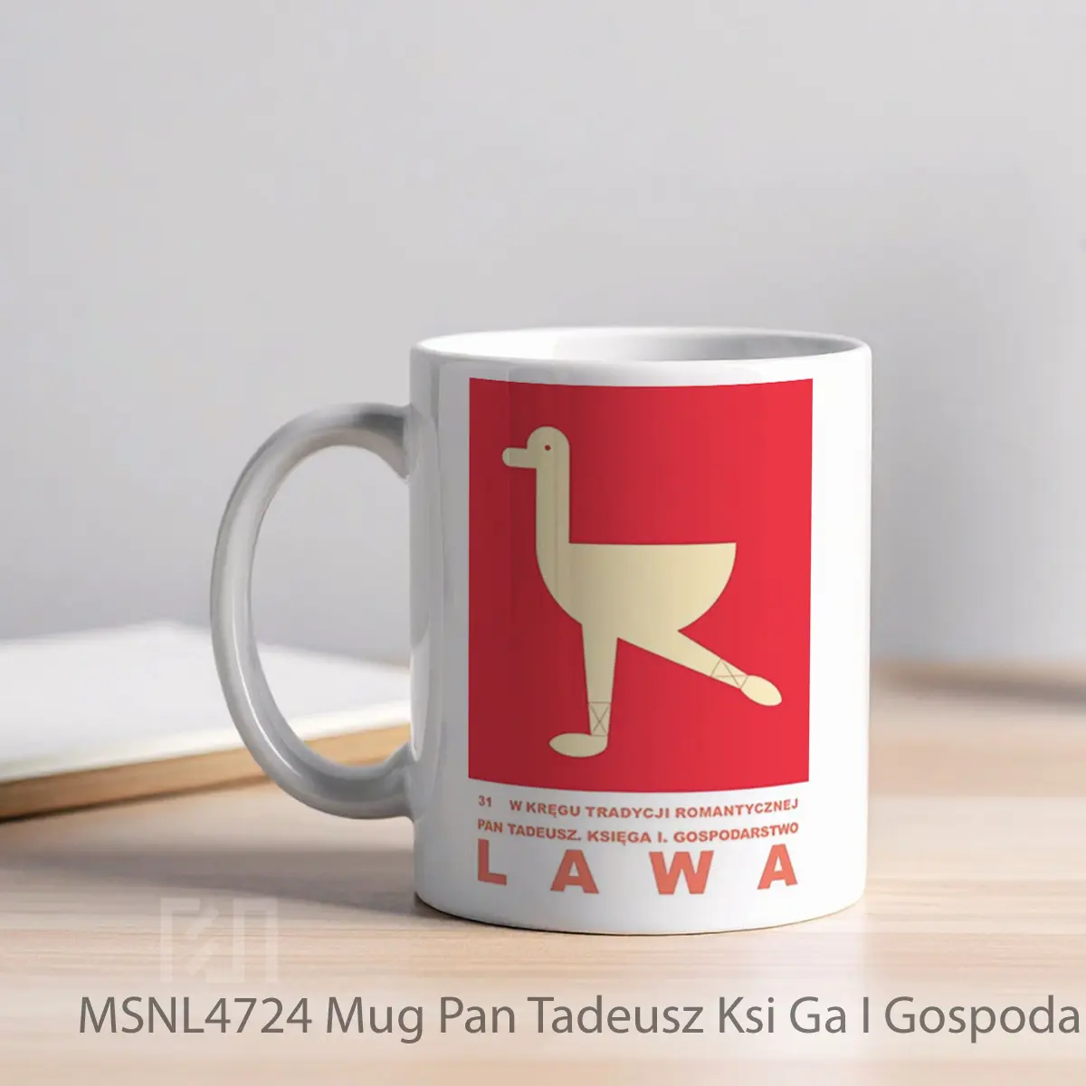 Mug Pan Tadeusz Ksi Ga I Gospodarstwo Gelas Keramik Tema Film MSNL4724 - Tampak Kiri