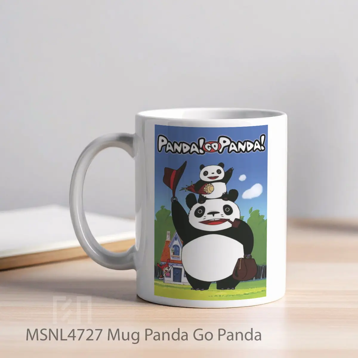 Mug Panda Go Panda Gelas Keramik Tema Film MSNL4727 - Tampak Kiri
