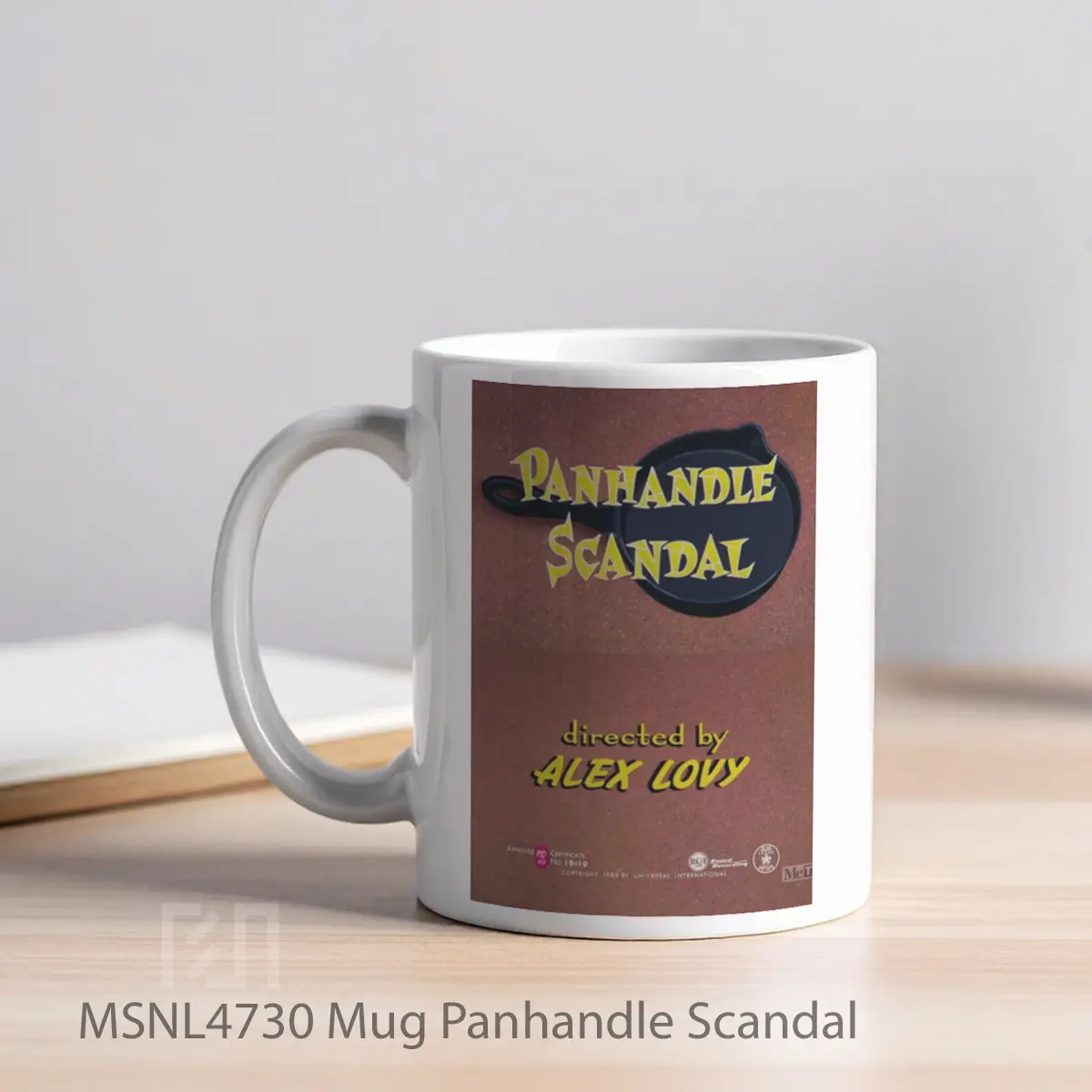 Mug Panhandle Scandal Gelas Keramik Tema Film MSNL4730 - Tampak Kiri