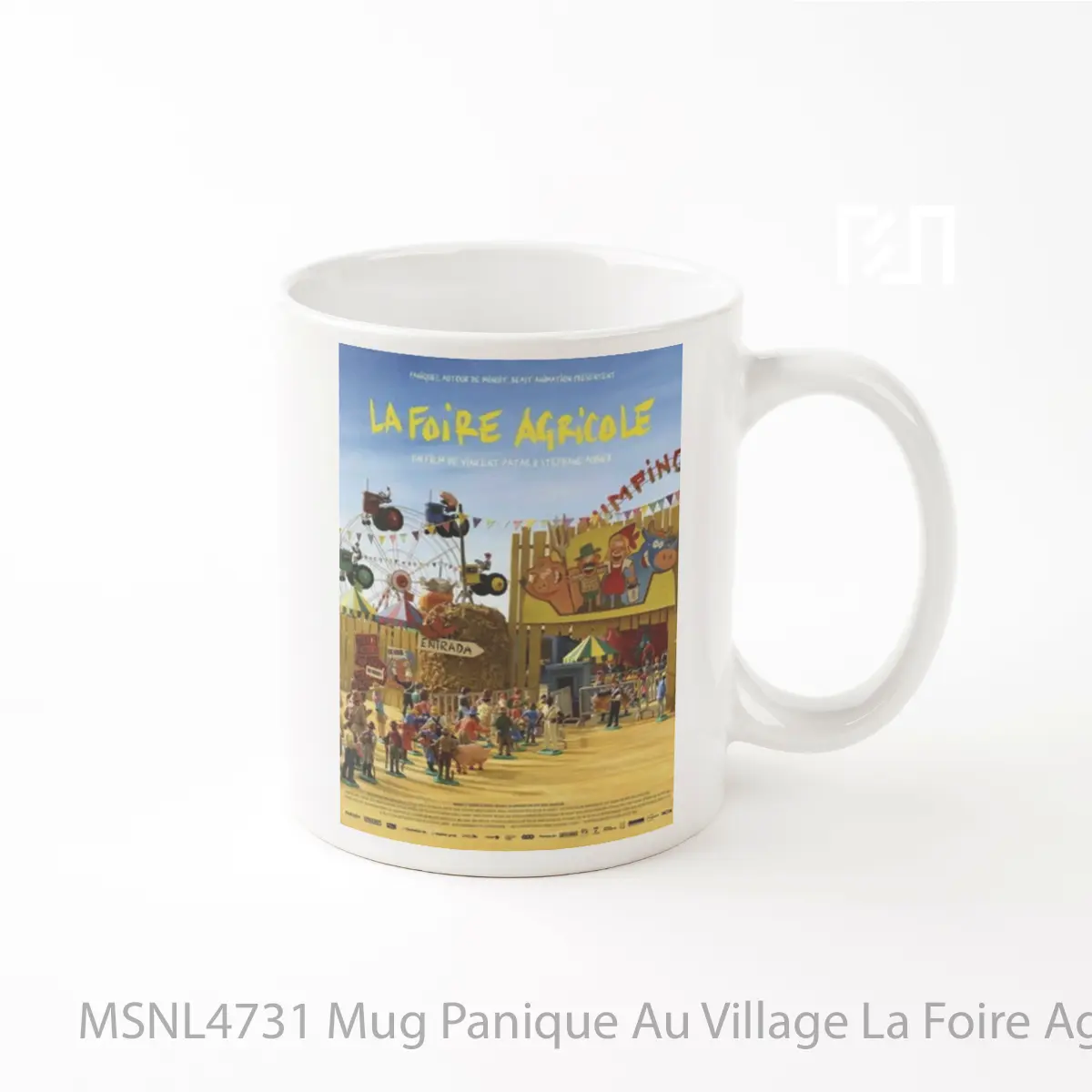 Mug Panique Au Village La Foire Agricole Gelas Keramik Tema Film MSNL4731