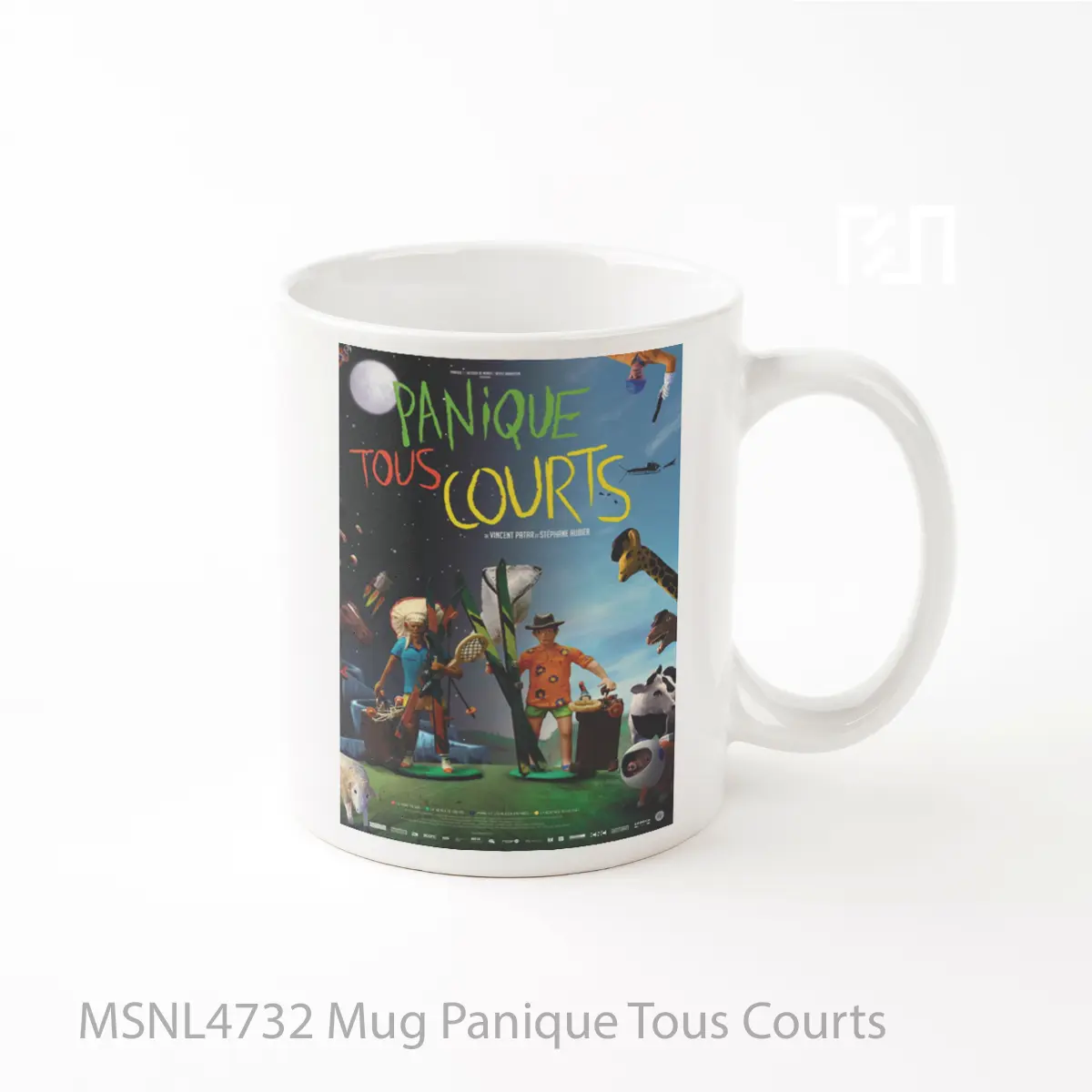 Mug Panique Tous Courts Gelas Keramik Tema Film MSNL4732