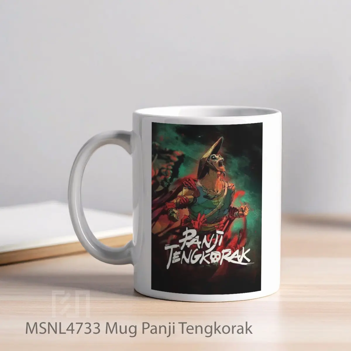 Mug Panji Tengkorak Gelas Keramik Tema Film MSNL4733 - Tampak Kiri