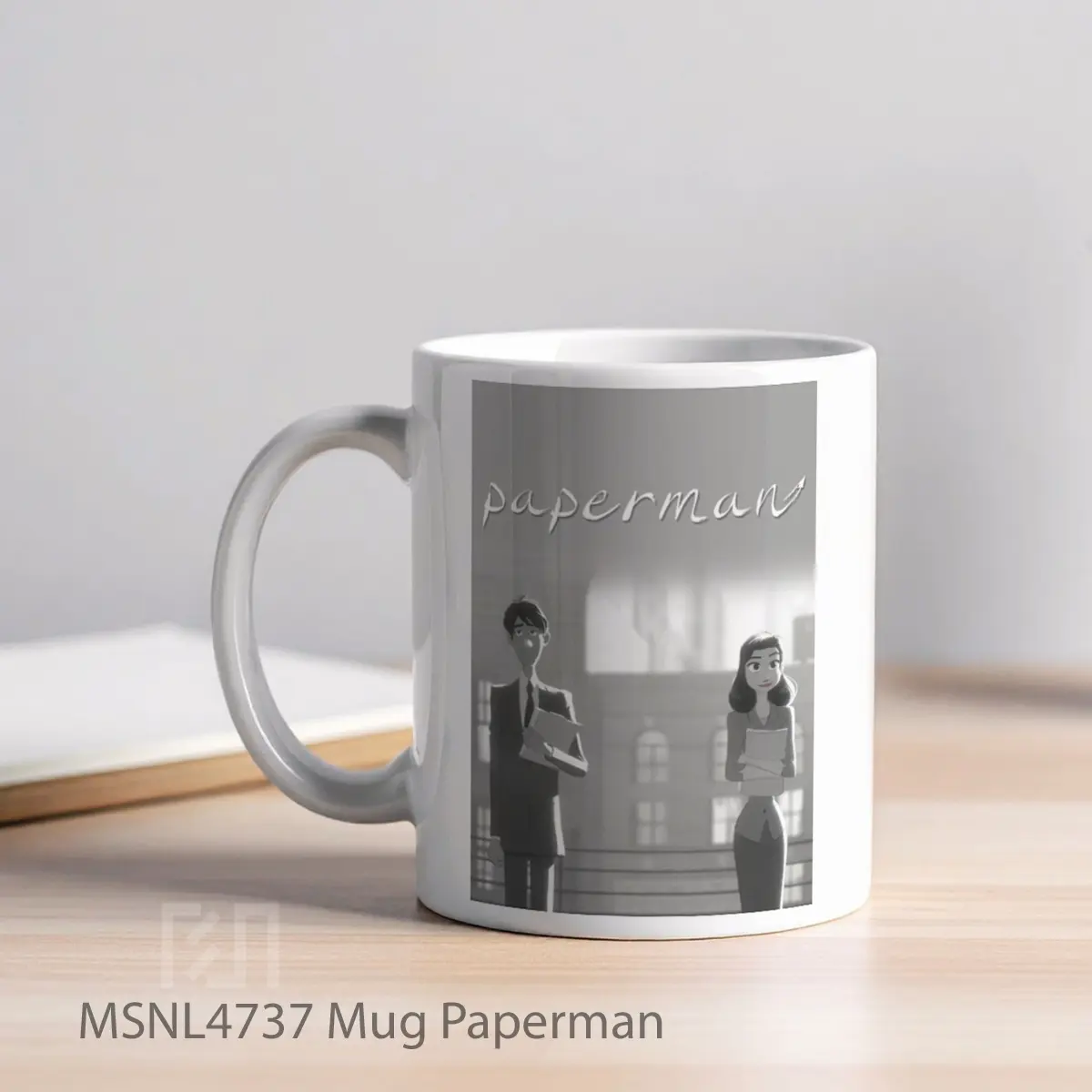 Mug Paperman Gelas Keramik Tema Film MSNL4737 - Tampak Kiri
