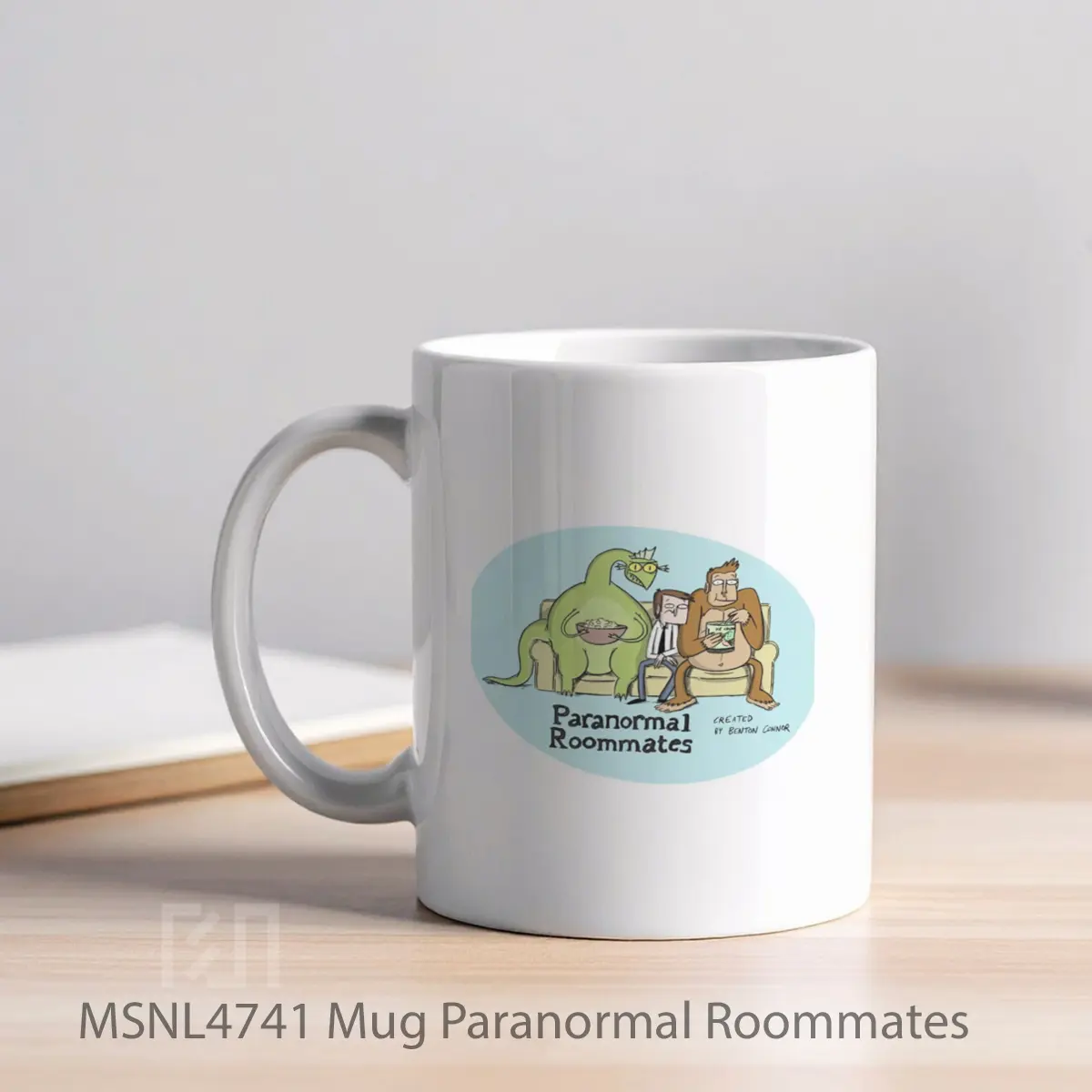 Mug Paranormal Roommates Gelas Keramik Tema Film MSNL4741 - Tampak Kiri
