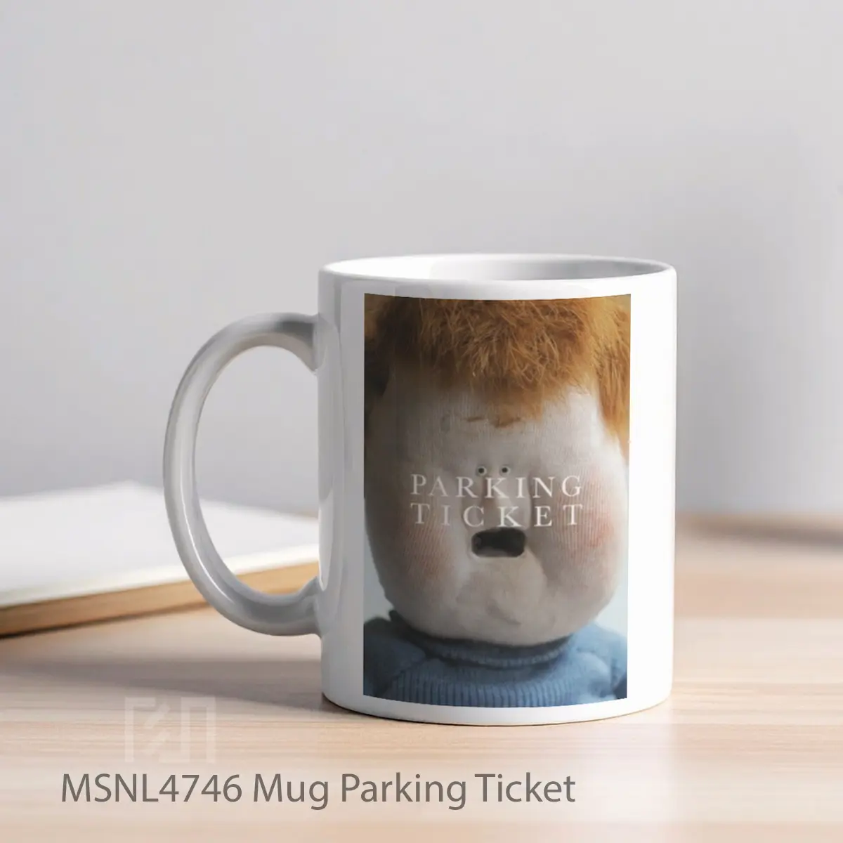 Mug Parking Ticket Gelas Keramik Tema Film MSNL4746 - Tampak Kiri