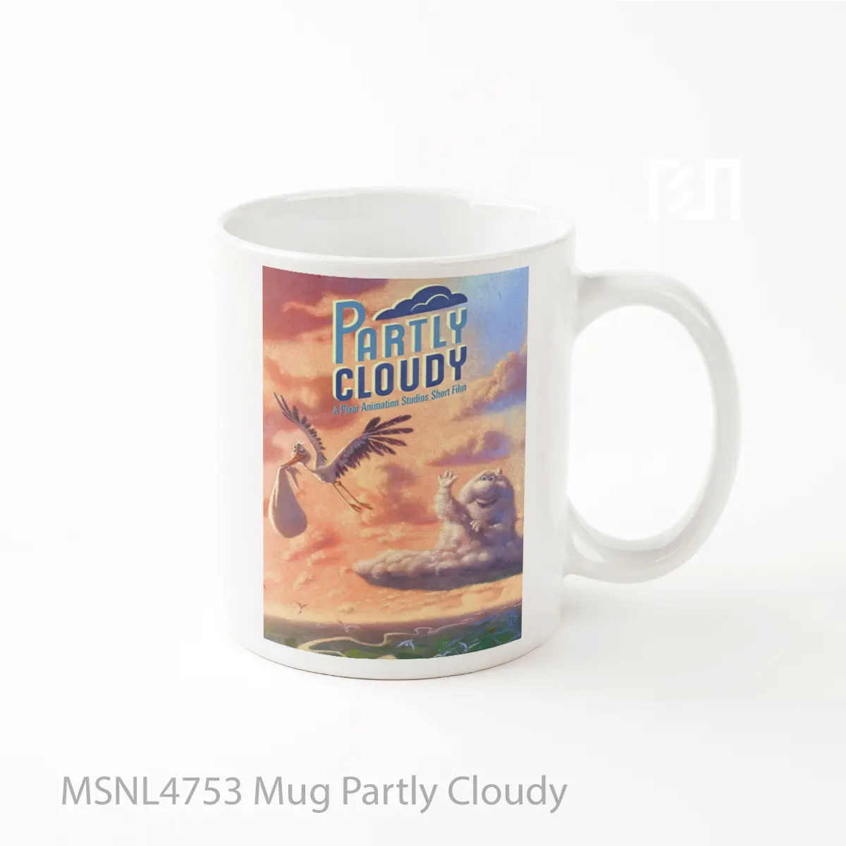 Mug Partly Cloudy Gelas Keramik Tema Film MSNL4753