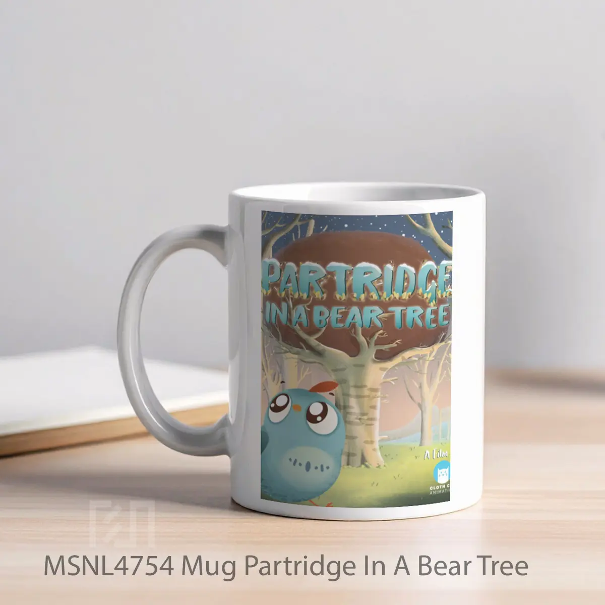 Mug Partridge In A Bear Tree Gelas Keramik Tema Film MSNL4754 - Tampak Kiri